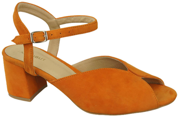 Damenschuhe Sandalen Orange, Naturleder, Wildleder 185 ElitaBut