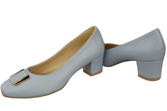 Damenschuhe Pumps Naturleder 187 Hellblau ElitaBut