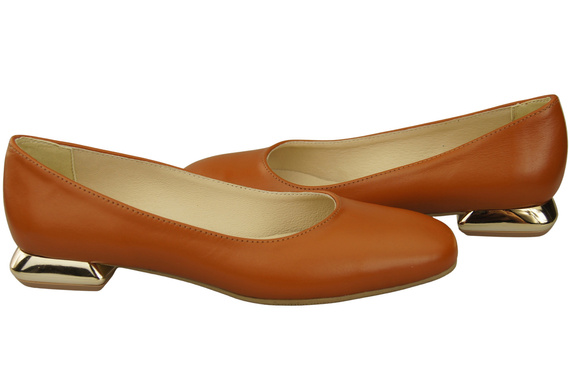 Flache Frauen Schuhe Rotes Dekorative Ferse Naturleder 209 ElitaBut