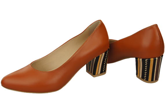 Damenschuhe Rote Pumps aus Naturleder mit Zierabsatz 158 ElitaBut