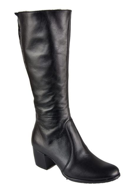 Damenstiefel, Naturleder, Schwarz 542 ElitaBut