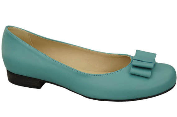 Damen Ballerinas, Naturleder, Türkis 702 ElitaBut