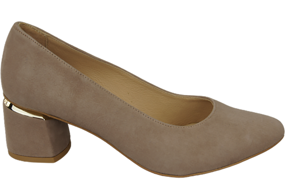 Damenschuhe Cappuccino-Pumps Natürliches Wildleder 143 Von ElitaBut