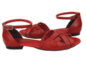 Schuhe Damen Sandalen Rot Naturleder 128 ElitaBut