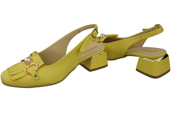 Damenschuhe Zitrone Sandalen mit Fransen verziert Naturleder 208 ElitaBut