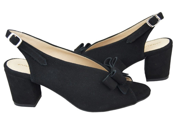 Damenschuhe Sandalen Schwarz, Naturleder, Wildleder 148 ElitaBut