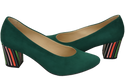 Damenschuhe Malachite Pumps Natürliches Wildleder Dekorativer Absatz 158 von ElitaBut