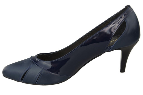 Damenschuhe Pumps Marineblau, Naturleder 995 ElitaBut