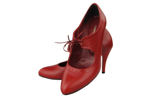 Damenschuhe Pumps Naturleder Rot 553 ElitaBut