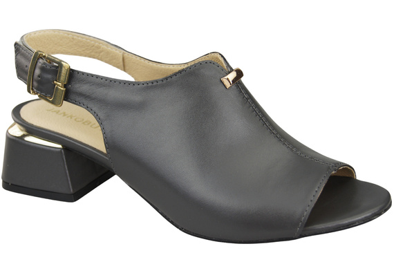 Damenschuhe Graphite Sandalen, goldene Schnalle, Naturleder 198 ElitaBut