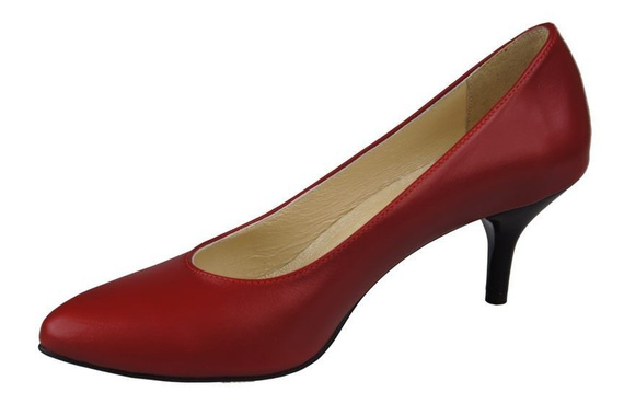 Damenschuhe Pumps, Naturleder, Rot 825 ElitaBut
