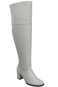 Footwear Overknee-Stiefel für Damen, Naturleder 190, Weiß ElitaBut