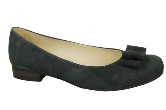 Damenschuhe Ballerinas Graphit, Naturleder, Wildleder 126 ElitaBut