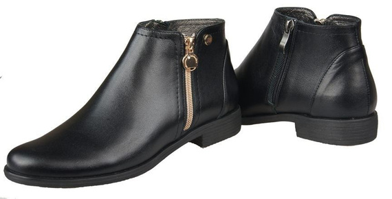 Damenschuhe Damenstiefel Warmes Naturleder Schwarz 872 Von Elitabut