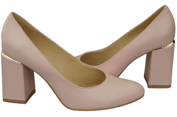 Damenschuhe Pumps Rosa Puder Naturleder 179 ElitaBut