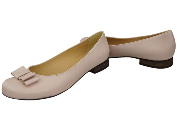 Damen Ballerinas Naturleder Puderrosa 702 ElitaBut
