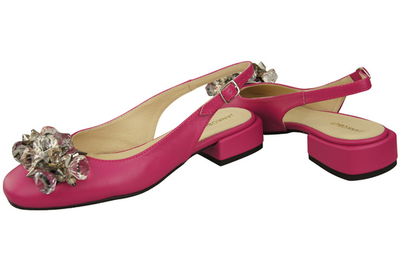 Damen Schuhe Purpurfarbig Sandalen mit Kristallen Naturleder 215 ElitaBut