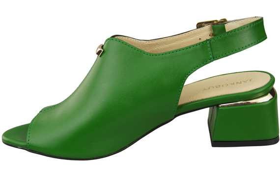 Damenschuhe Sandalen Grüngoldene Schnalle Naturleder 198 ElitaBut