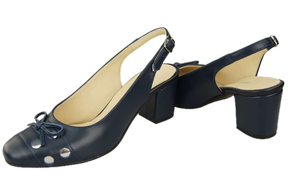Damenschuhe Sandalen Marineblau Naturleder 167 ElitaBut