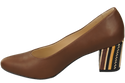 Damenschuhe Braune Pumps aus Naturleder mit Zierabsatz 158 ElitaBut