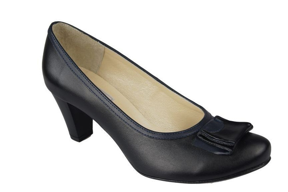 Damenschuhe Pumps, Naturleder, Schwarz 824 ElitaBut