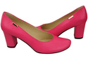 Klassische Damen Neon Pink Leder Mandel Nase Pumps 201 ElitaBut