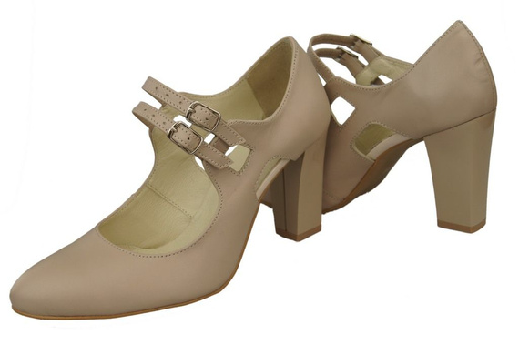 Damenschuhe Cappuccino Grain Pumps Naturleder 105 ElitaBut