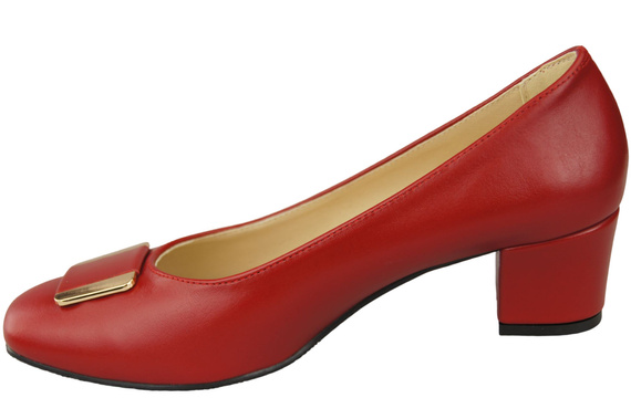 Damenschuhe Pumps Naturleder 187 Rot ElitaBut