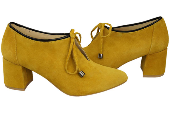 Damenschuhe Zitronenschuhe Natursamtleder 183 ElitaBut