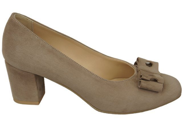 Damenschuhe Cappuccino-Pumps Natürliches Wildleder 163 ElitaBut