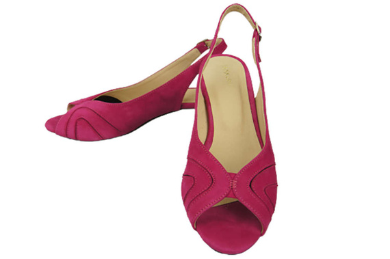 Damenschuhe Sandalen, natürliches Wildleder, Lila 991 ElitaBut