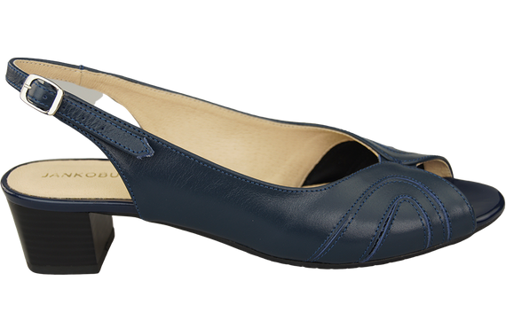 Damenschuhe Sandalen, Naturleder, Marineblau 991 ElitaBut