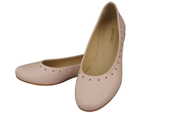 Damenschuhe Bequeme Ballerinas Naturleder Puderrosa 162 ElitaBut