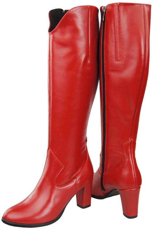 Stilvolle Damen Rot Stiletto Stiefel Naturleder 211 ElitaBut