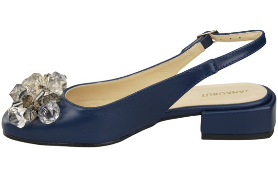 Damen Schuhe Marineblau Sandalen mit Kristallen Naturleder 215 ElitaBut