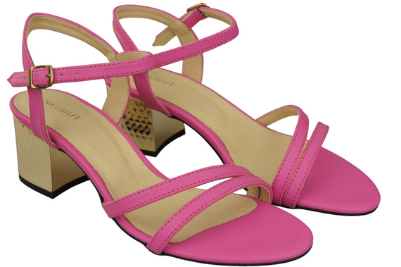 Damenschuhe Fuchsia Naturleder 197 Sinnlich freizügige Fußsandalen ElitaBut