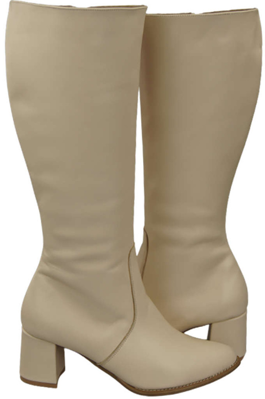 Klassische Damenstiefel, Naturleder, Beige 175 ElitaBut