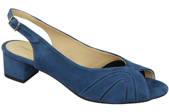 Damenschuhe Sandalen, natürliches Wildleder, Blau 991 ElitaBut