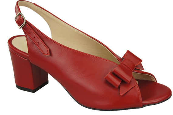 Damenschuhe Sandalen Rotes Naturleder Korn 148 L ElitaBut