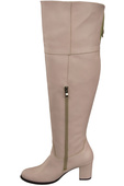 Schuhe Damenstiefel Overknee-Stiefel, Naturleder, 190 Powder Pink EliteBut