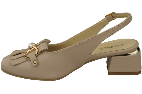 Damenschuhe Cappuccino Blass Sandalen mit Fransen verziert Naturleder 208 ElitaBut