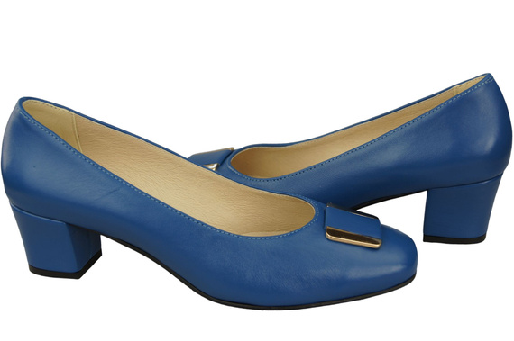 Damenschuhe Pumps Naturleder 187 Blau ElitaBut