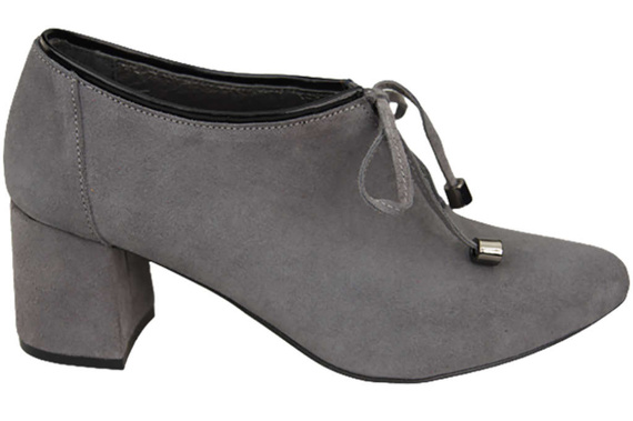 Damenschuhe Schuhe, grau, natürliches Veloursleder 183 ElitaBut