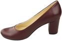 Klassische Damen Burgunderrote Leder Mandel Nase Pumps 201 ElitaBut