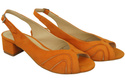 Damenschuhe Sandalen, natürliches Wildleder, Orange 991 ElitaBut