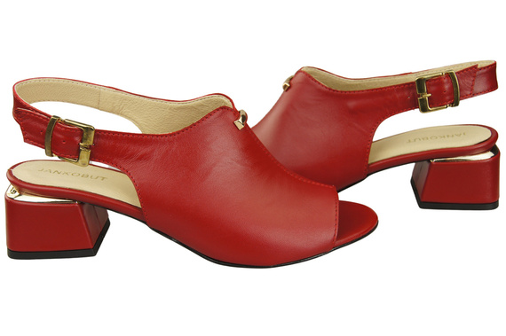 Damenschuhe Sandalen Rotgoldene Schnalle Naturleder 198 ElitaBut