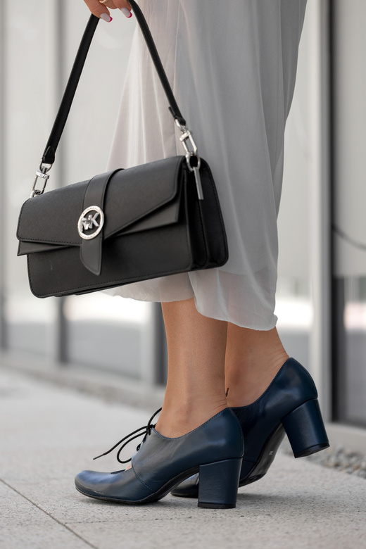 Schuhe Damenschuhe, Naturleder, Marineblau 161 ElitaBut