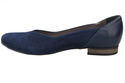 Damen-Ballerinas, Naturleder, Marineblau 984 ElitaBut