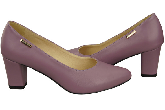 Klassische Glatt Damen Lilienfarben Naturleder Schuhe 213 ElitaBut