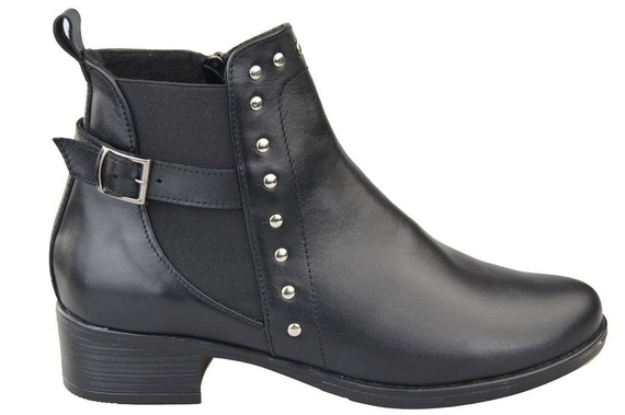 Damenstiefel Naturleder Schwarz 136 ElitaBut